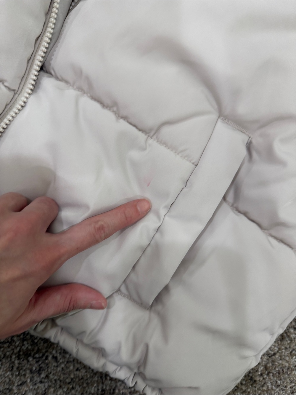H&M Off-White Cropped Puffer Jacket - Picture 6 of 9